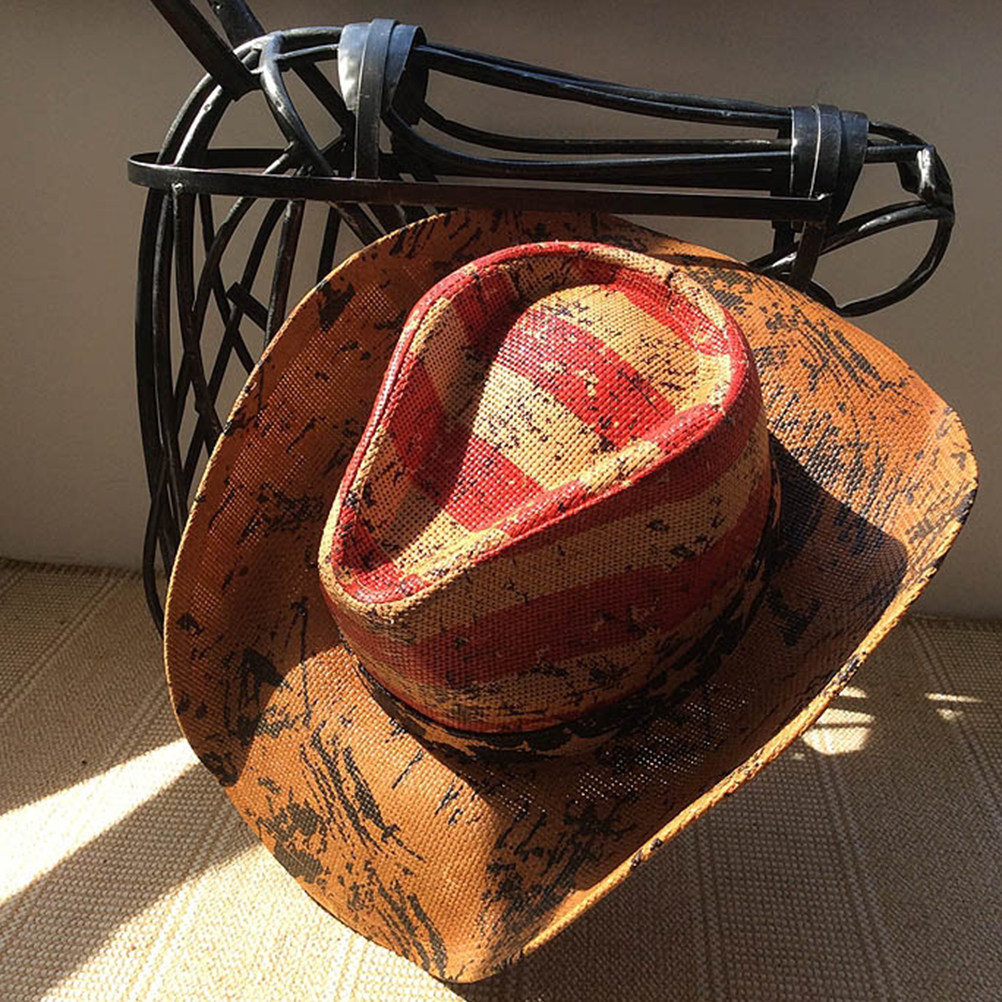 Outdoor Adventure Usa - Western Style Straw Hat Unisex Cowboy
