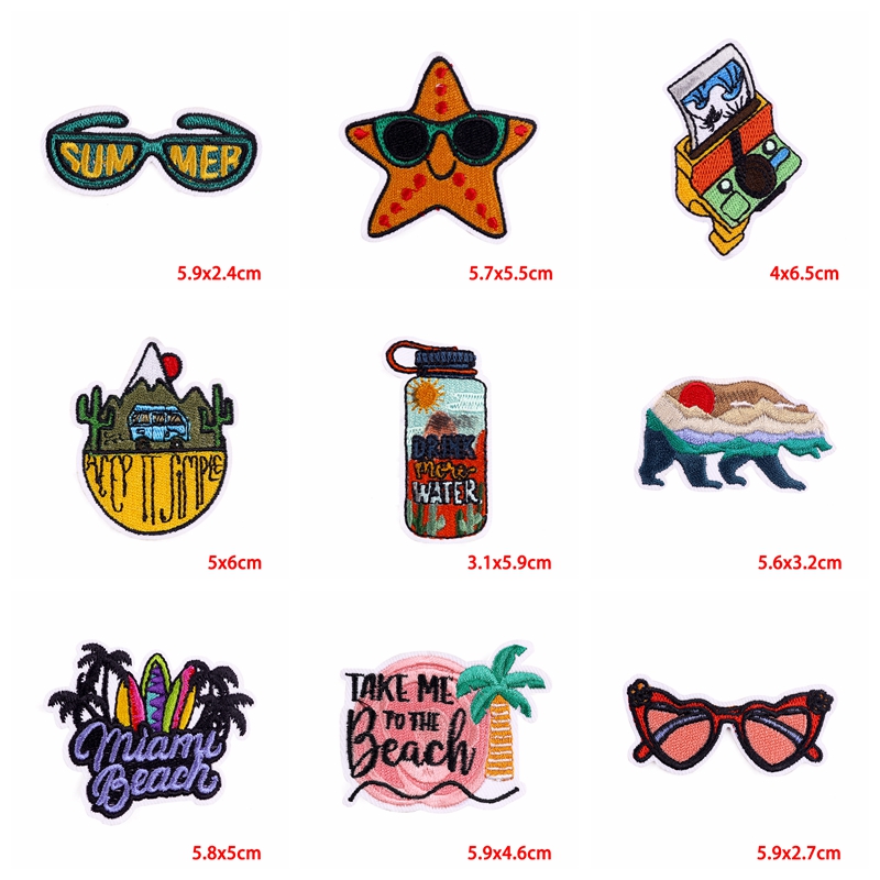 10PCS Iron On Patches Outdoor  – Outdoor Adventure Travel Show Bewertung und Preis