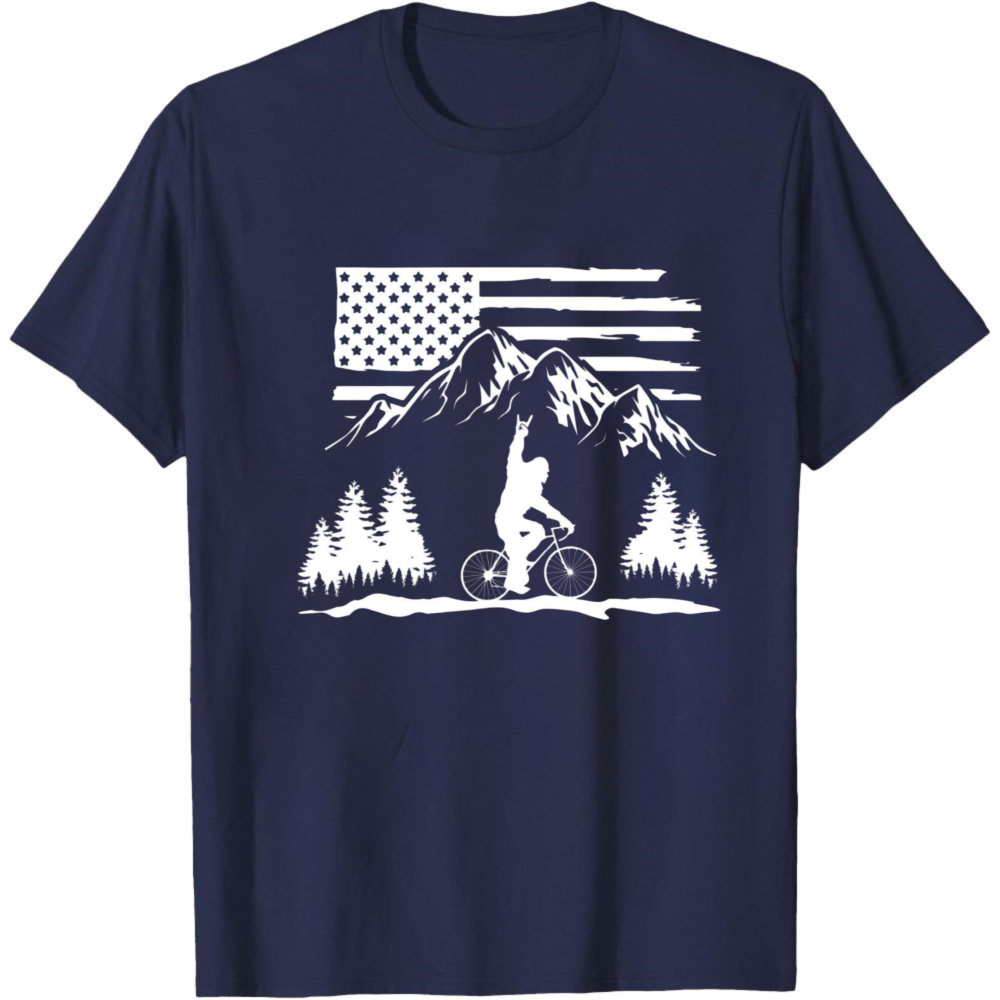 Mountain Biking Usa Flag Men T – Outdoor Adventure Usa Bewertung und Preis