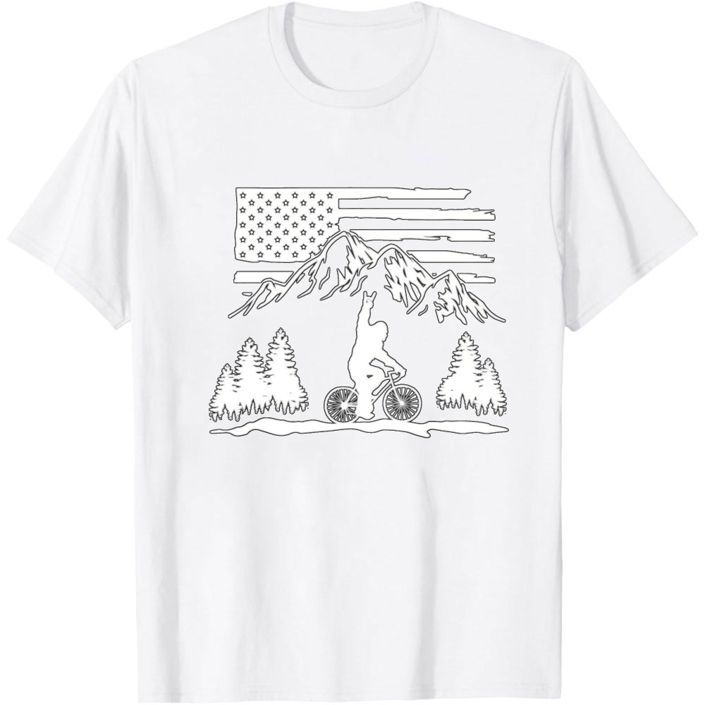 Mountain Biking Usa Flag Men T – Outdoor Adventure Usa Bewertung und Preis