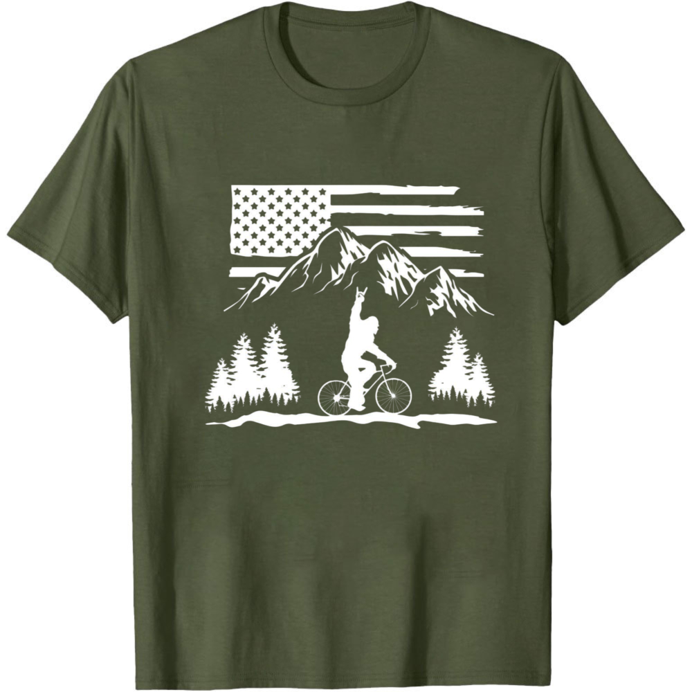 Mountain Biking Usa Flag Men T – Outdoor Adventure Usa Bewertung und Preis