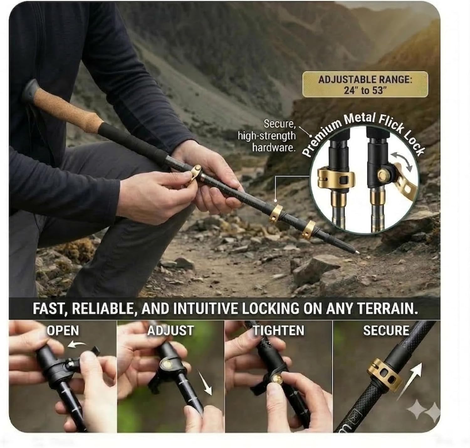 Ultralight Carbon Fiber Trekki – Trekking Pole Carbon Bewertung und Preis