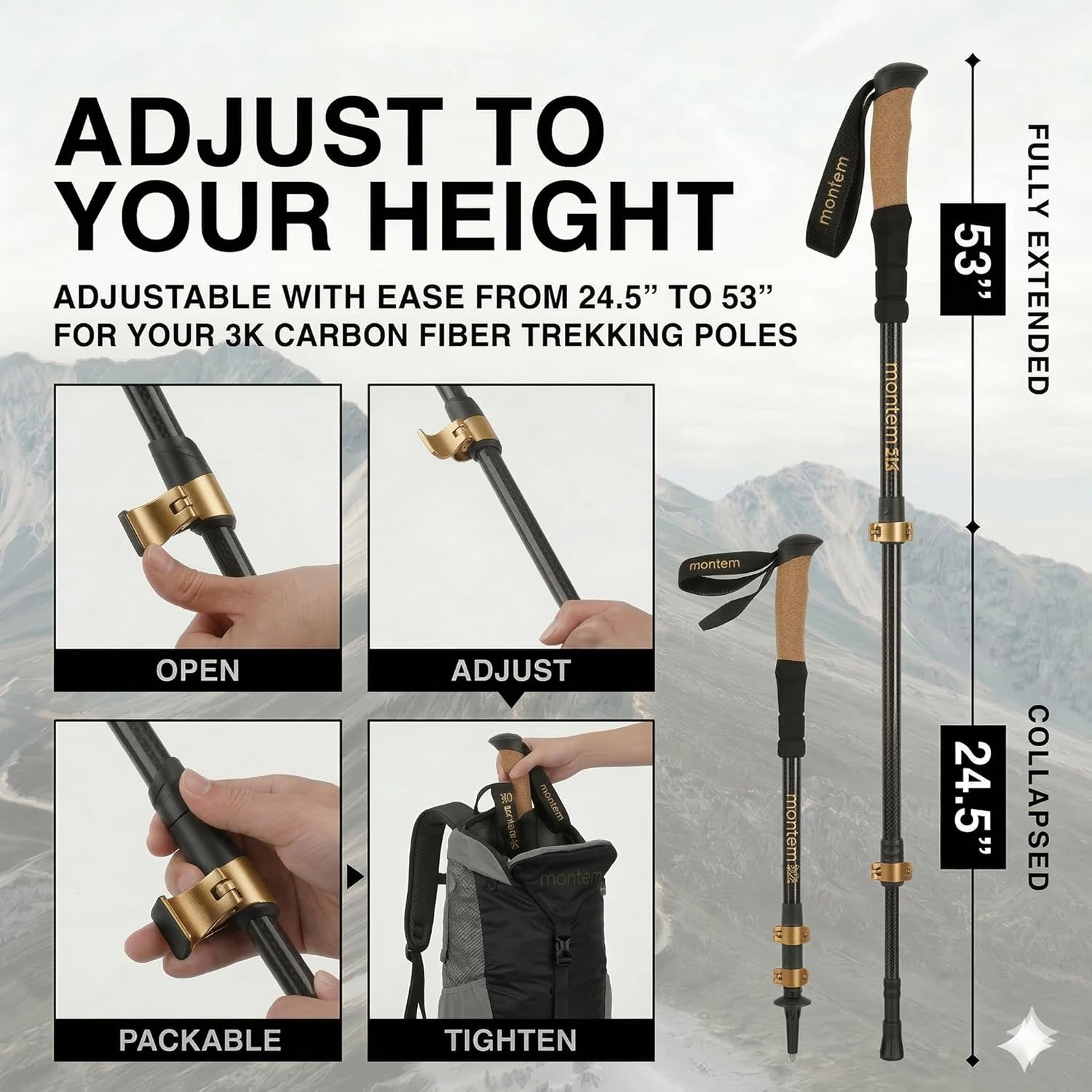 Ultralight Carbon Fiber Trekki – Trekking Pole Carbon Bewertung und Preis