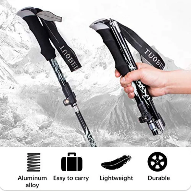 1 PCS 5-Section Outdoor Foldab – Trekking Pole Carbon Bewertung und Preis