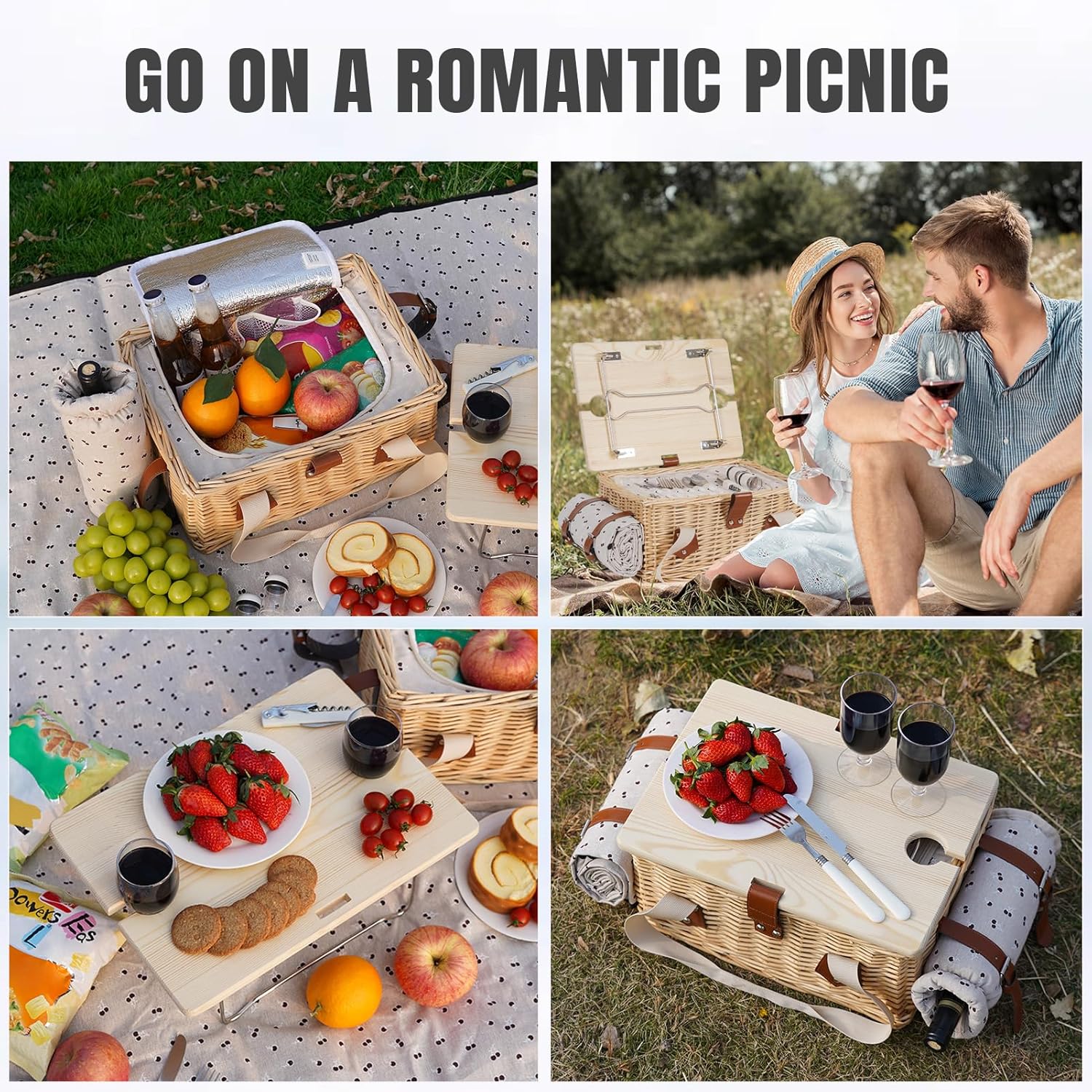 Wicker Picnic Basket for 2 wit – Outdoor Adventure Images Bewertung und Preis